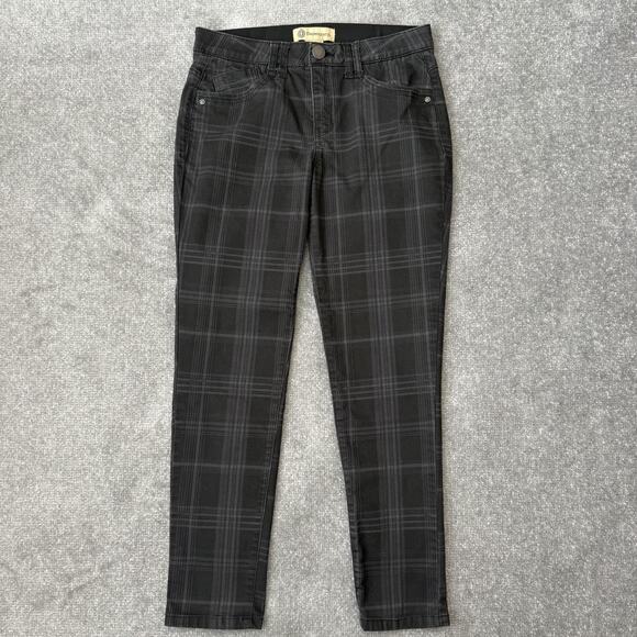 Democracy Pants - Democracy Pants Womens 4 Black Gray Plaid Ankle Skinny Stretch Modern Ab Tech